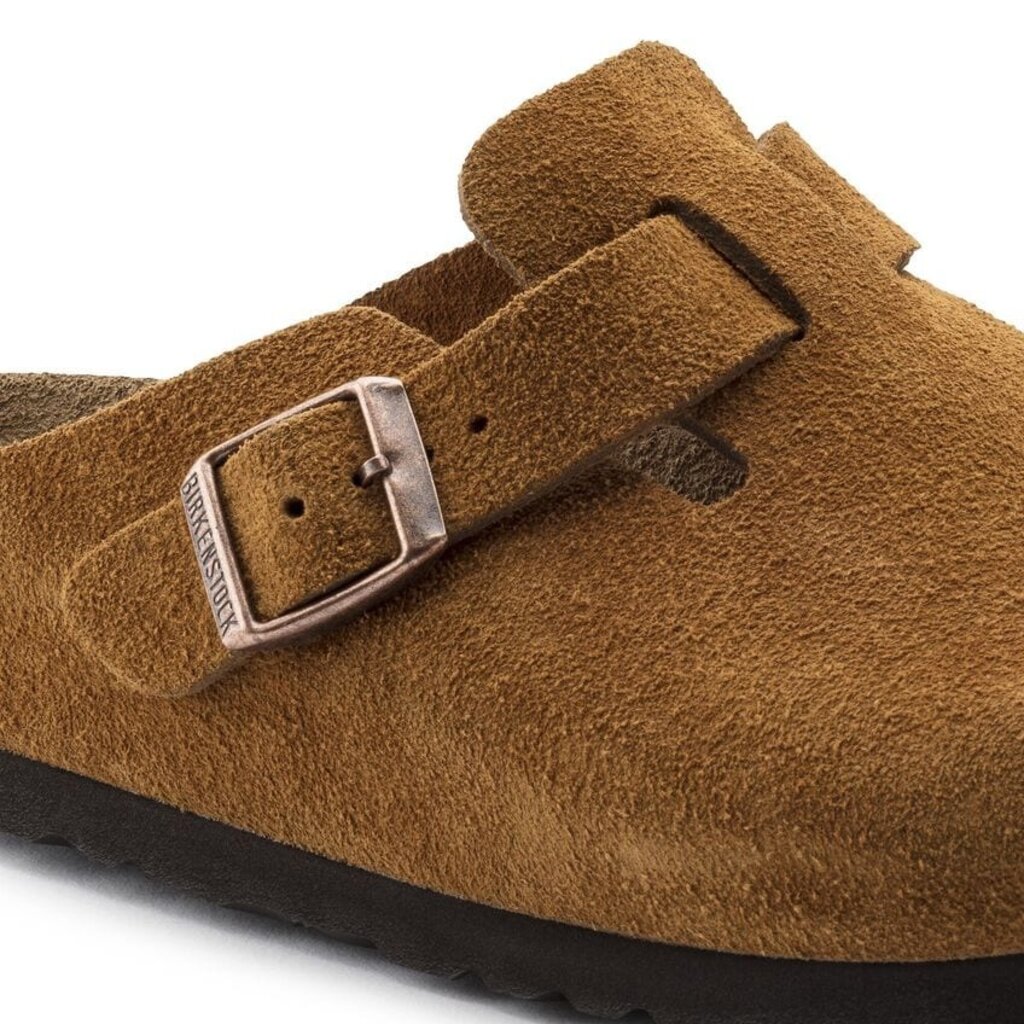BIRKENSTOCK BOSTON SOFT FOOTBED SUEDE LEATHER-MINK