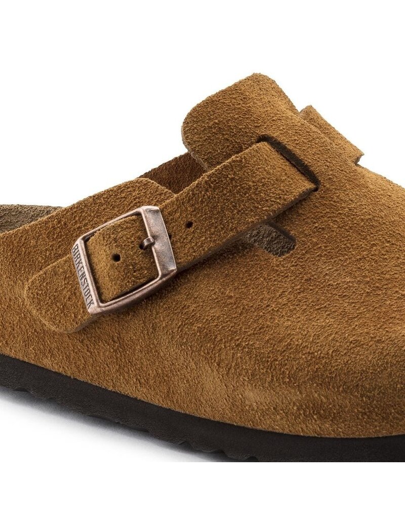 BIRKENSTOCK BOSTON SOFT FOOTBED SUEDE LEATHER-MINK