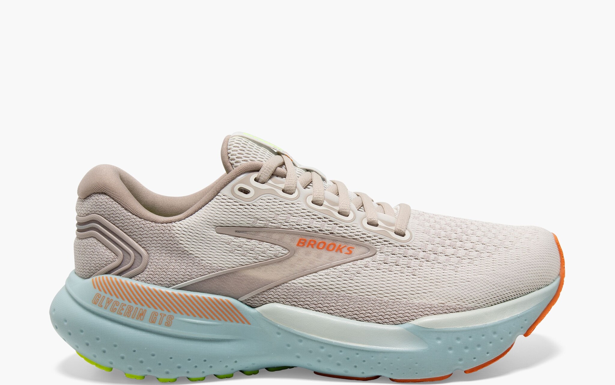 BROOKS WOMEN'S GLYCERIN GTS 21-COCONUT/AQUA/AUTUMN SUNSET