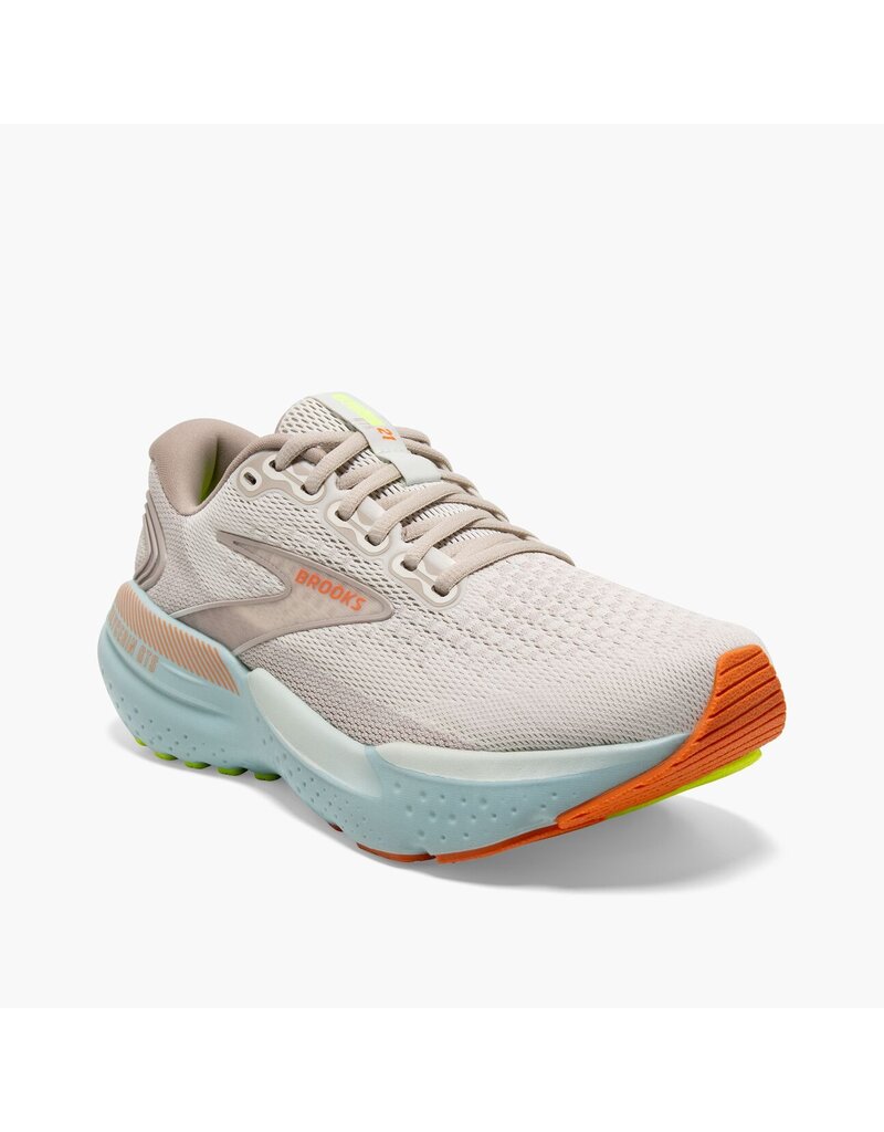 BROOKS WOMEN'S GLYCERIN GTS 21-COCONUT/AQUA/AUTUMN SUNSET