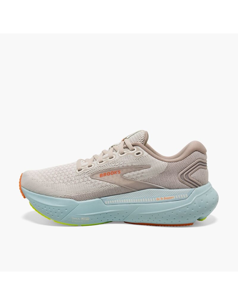 BROOKS WOMEN'S GLYCERIN GTS 21-COCONUT/AQUA/AUTUMN SUNSET