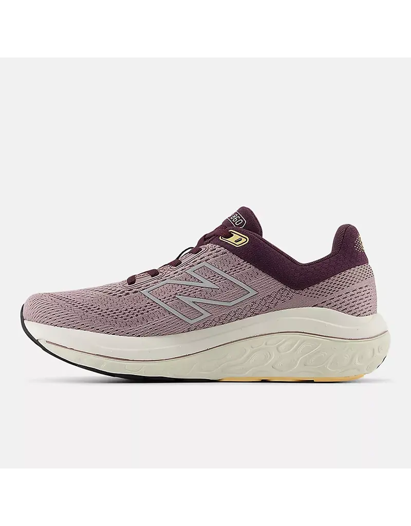 NEW BALANCE WOMEN'S 860V14-ICE WINE/PLUM BROWN/SILVER METALLIC