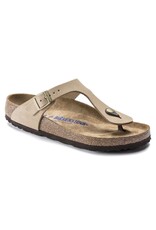 BIRKENSTOCK GIZEH SOFT FOOTBED NUBUCK LEATHER-SANDCASTLE