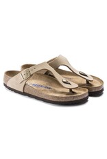 BIRKENSTOCK GIZEH SOFT FOOTBED NUBUCK LEATHER-SANDCASTLE
