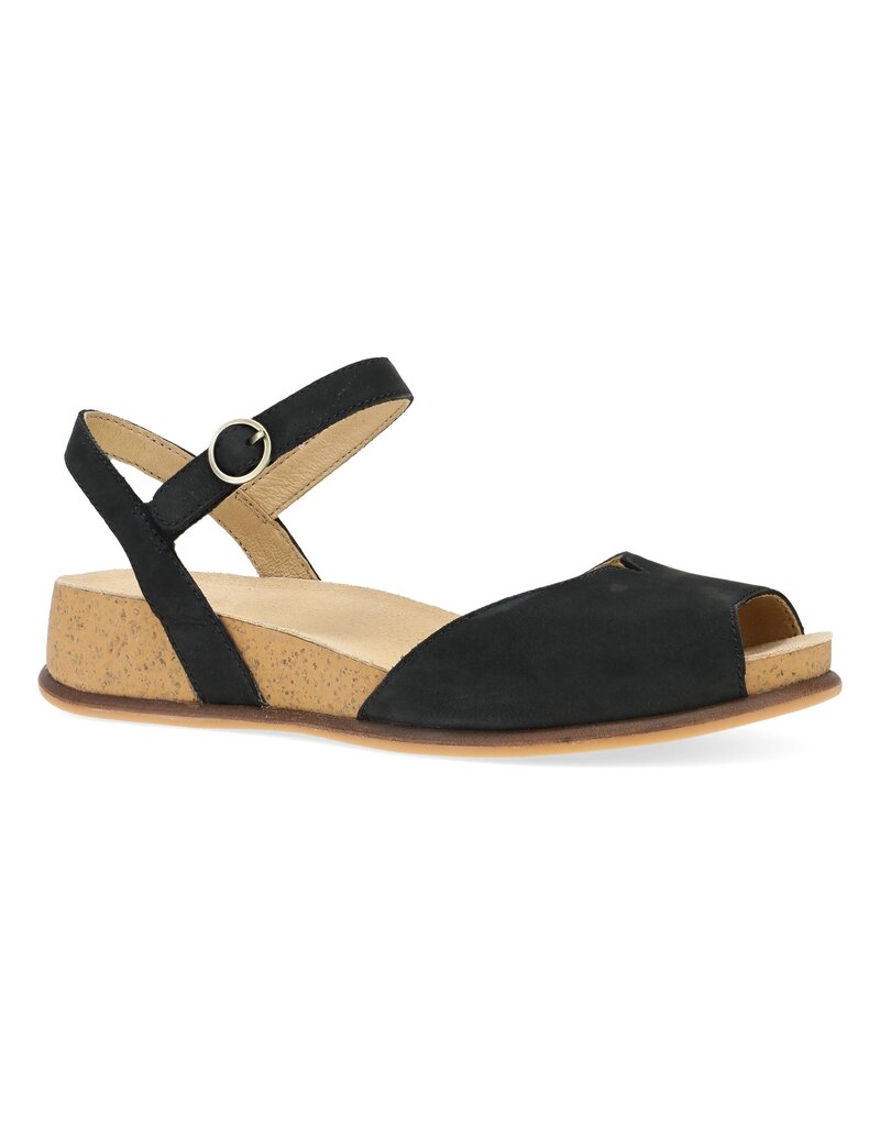 DANSKO WOMEN'S CASS BLACK MILLED NUBUCK