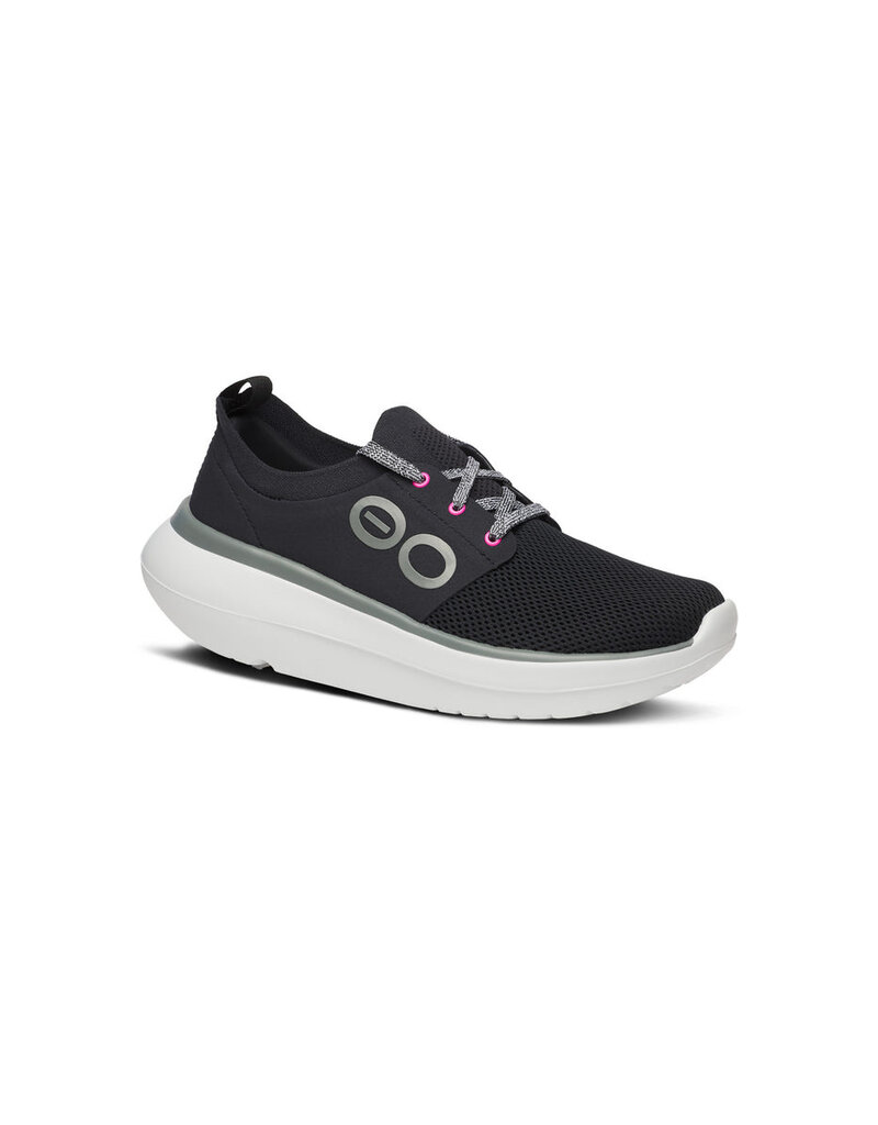 OOFOS WOMEN'S OOMY STRIDE-WHITE/BLACK