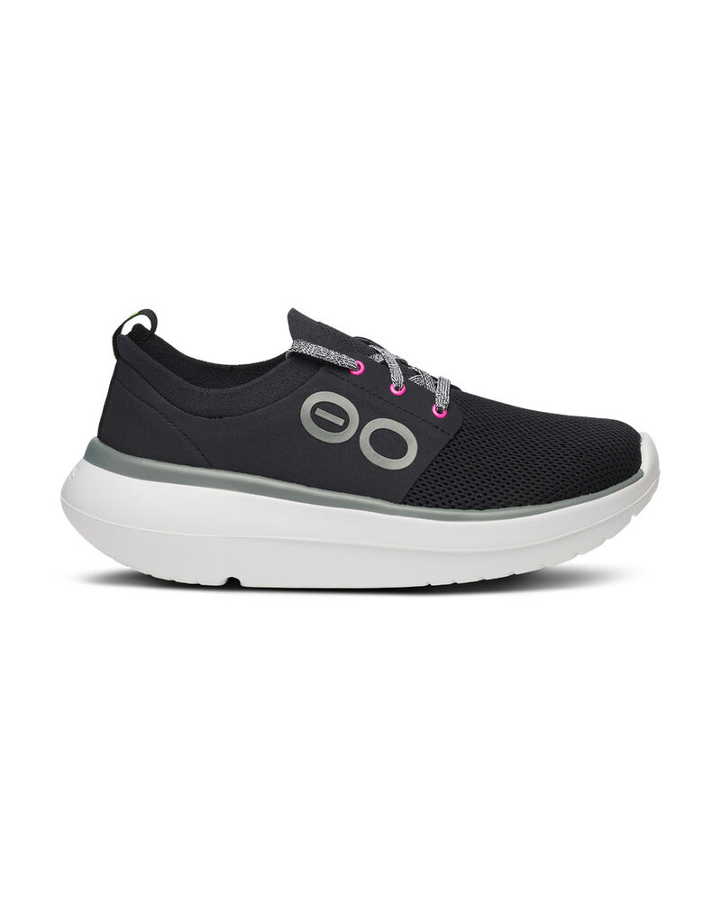 OOFOS WOMEN'S OOMY STRIDE-WHITE/BLACK