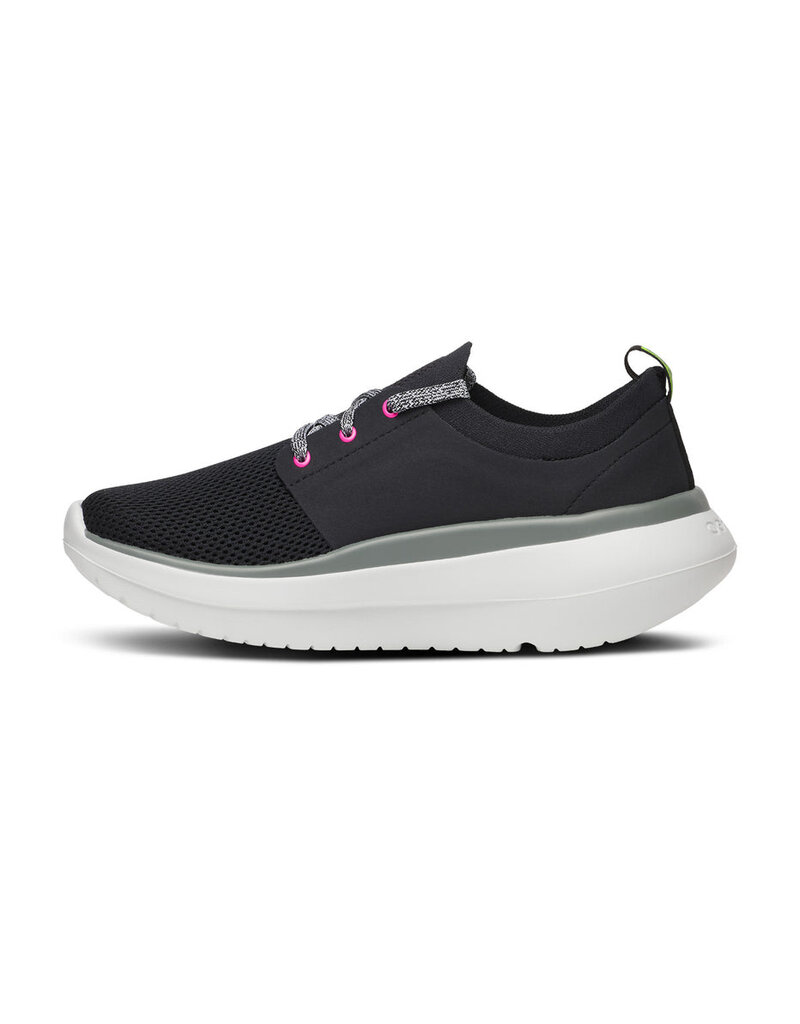 OOFOS WOMEN'S OOMY STRIDE-WHITE/BLACK