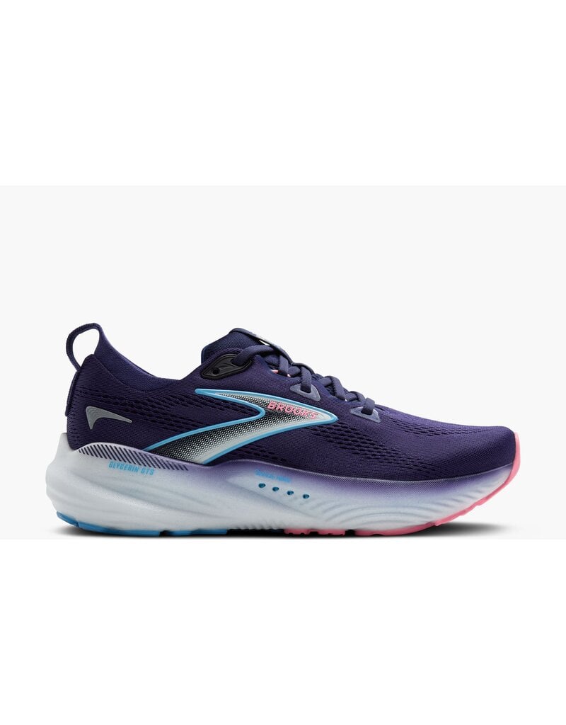 BROOKS WOMEN'S GLYCERIN GTS 22-BLUE RIBBON/PEACOAT/DIANTHUS