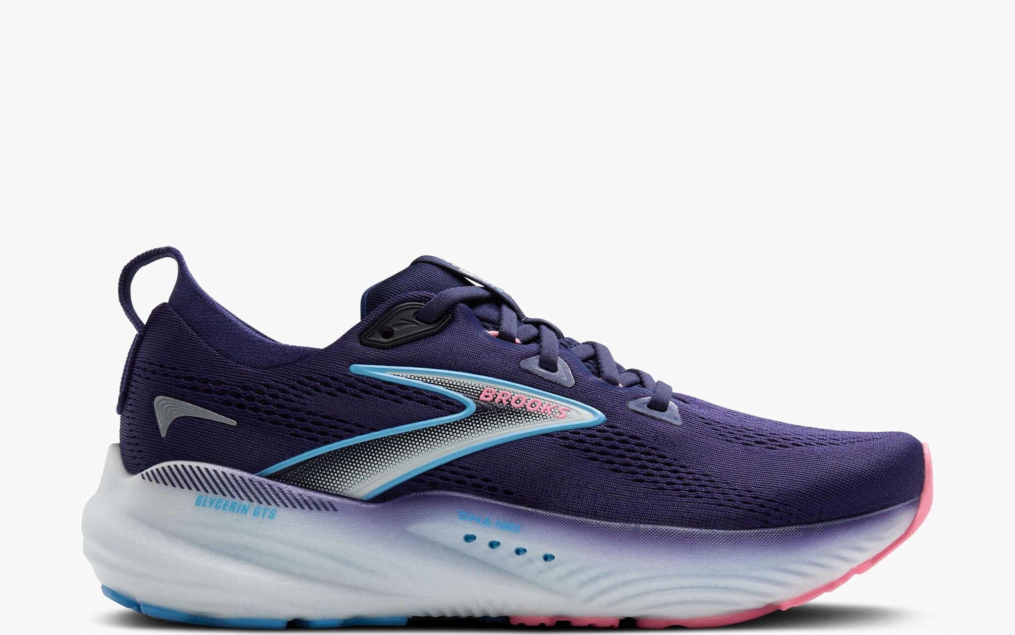 BROOKS WOMEN'S GLYCERIN GTS 22-BLUE RIBBON/PEACOAT/DIANTHUS