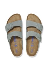 BIRKENSTOCK ARIZONA SOFT FOOTBED SUEDE-PURE SAGE