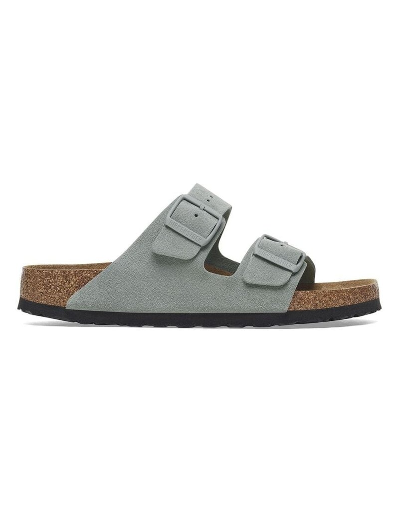 BIRKENSTOCK ARIZONA SOFT FOOTBED SUEDE-PURE SAGE