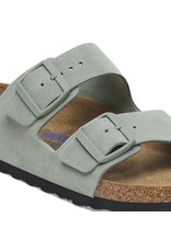 BIRKENSTOCK ARIZONA SOFT FOOTBED SUEDE-PURE SAGE