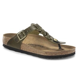 BIRKENSTOCK GIZEH BRAID GREEN OLIVE OILED