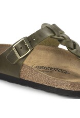 BIRKENSTOCK GIZEH BRAID GREEN OLIVE OILED