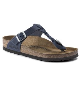 BIRKENSTOCK GIZEH BRAID OILED LEATHER-NAVY