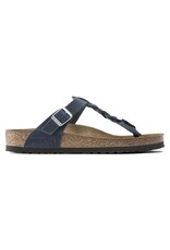 BIRKENSTOCK GIZEH BRAID OILED LEATHER-NAVY