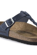 BIRKENSTOCK GIZEH BRAID OILED LEATHER-NAVY
