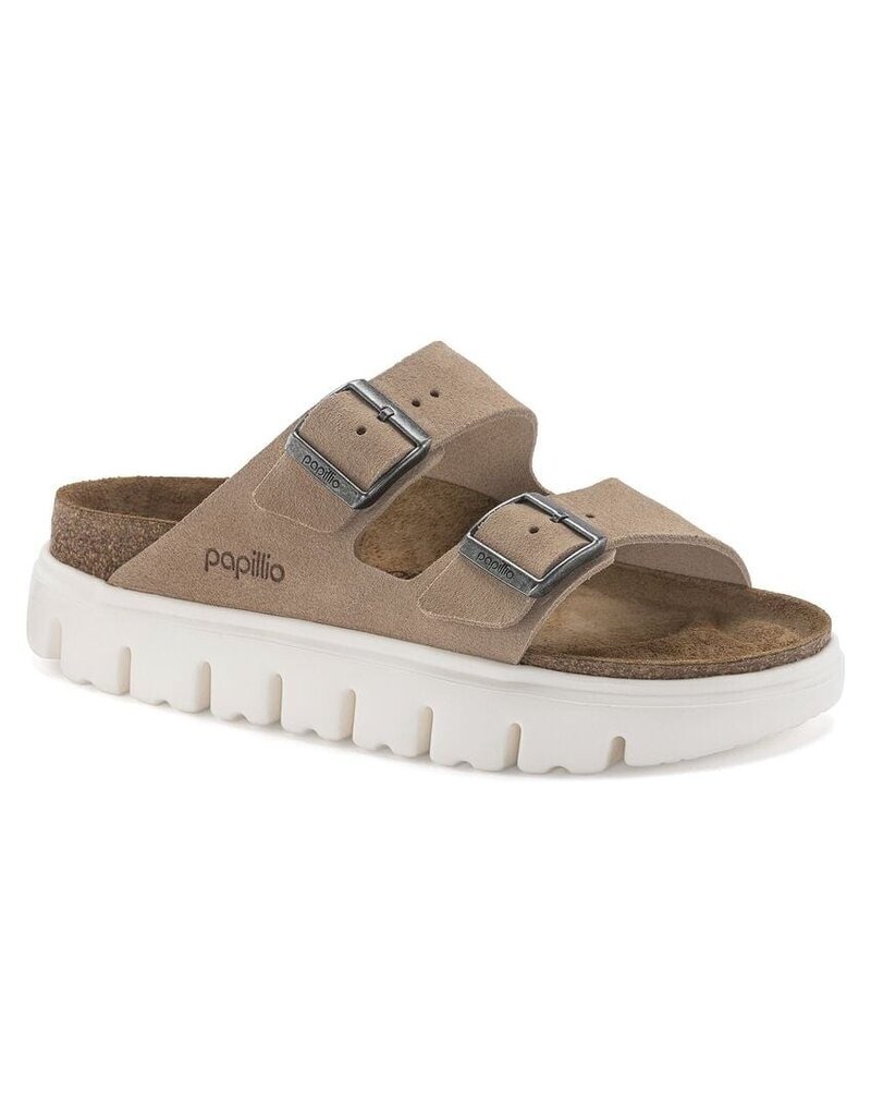 BIRKENSTOCK ARIZONA CHUNKY WARM SAND SUEDE