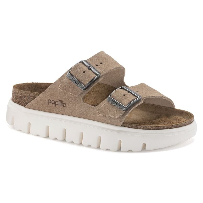 BIRKENSTOCK ARIZONA CHUNKY WARM SAND SUEDE