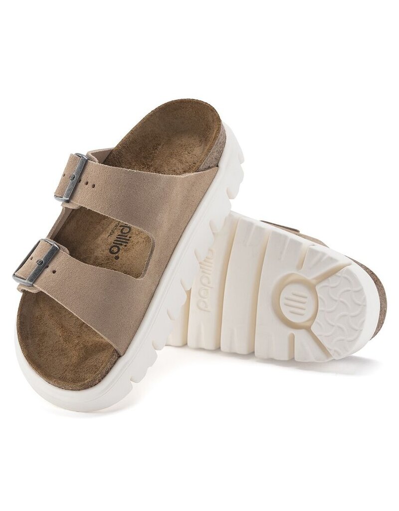 BIRKENSTOCK ARIZONA CHUNKY WARM SAND SUEDE