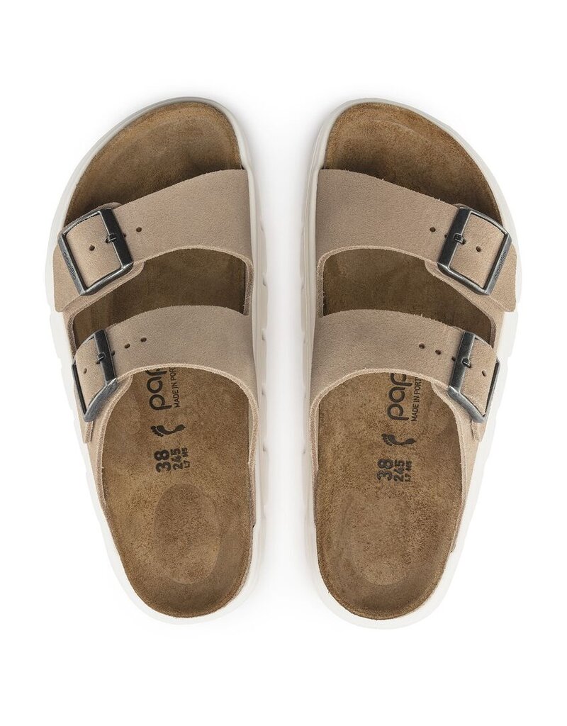 BIRKENSTOCK ARIZONA CHUNKY WARM SAND SUEDE