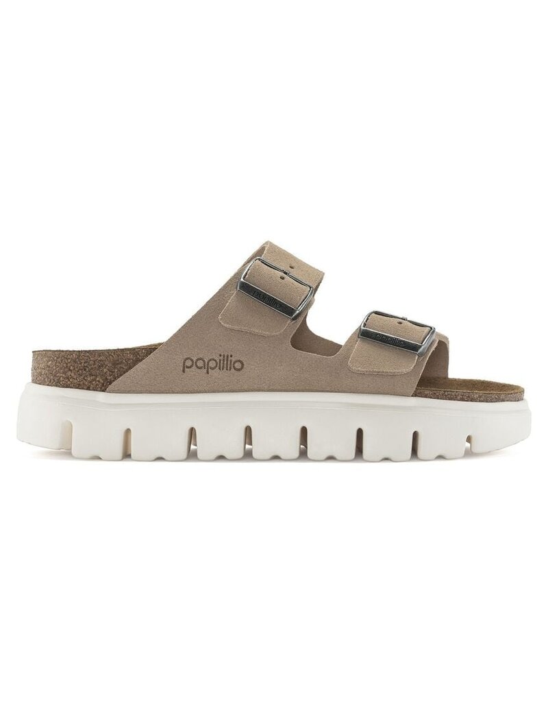 BIRKENSTOCK ARIZONA CHUNKY WARM SAND SUEDE