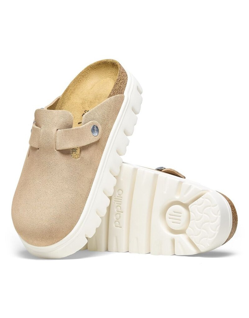 BIRKENSTOCK BOSTON CHUNKY SUEDE-WARM SAND