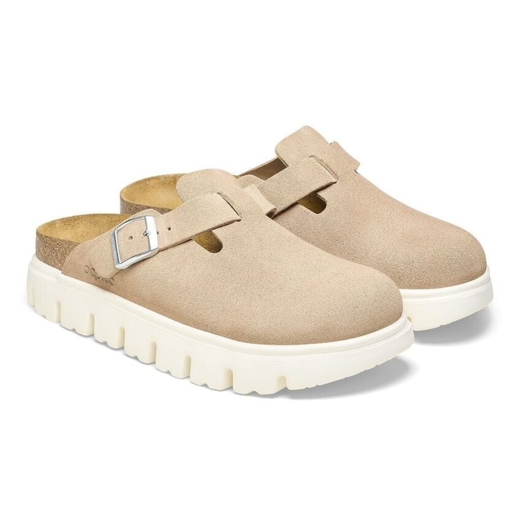 BIRKENSTOCK BOSTON CHUNKY SUEDE-WARM SAND