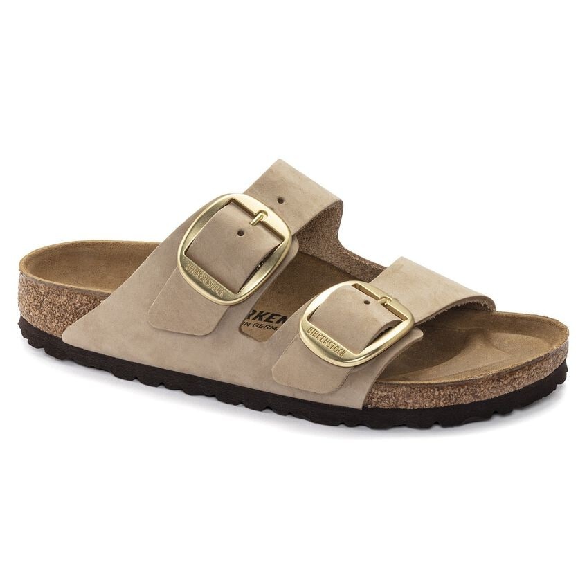 BIRKENSTOCK ARIZONA BIG BUCKLE NUBUCK LEATHER-SANDCASTLE