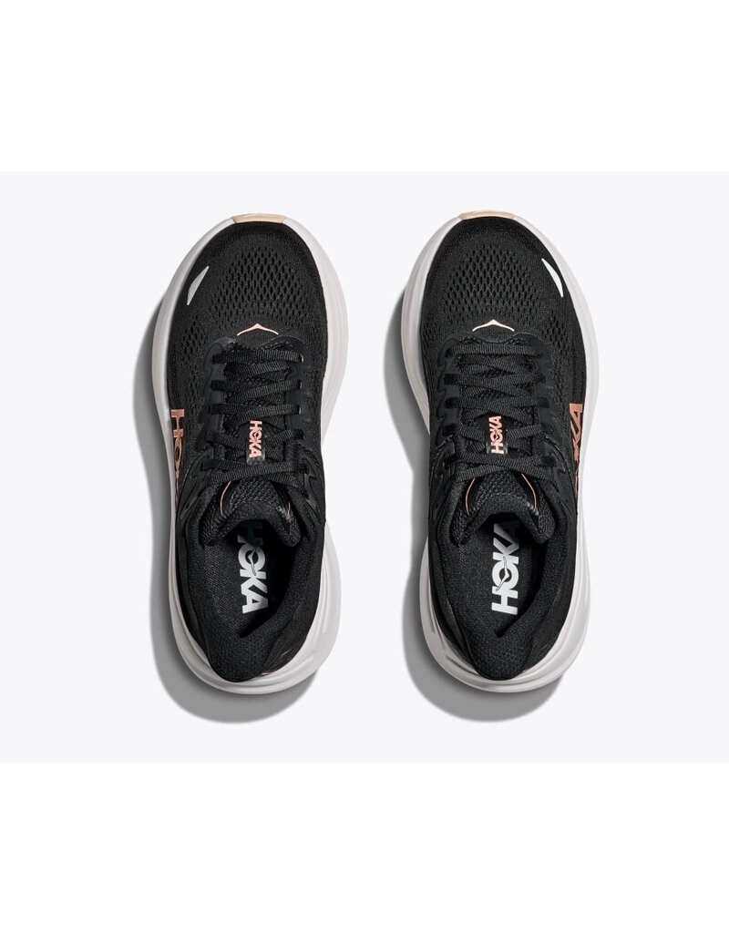 HOKA ONE ONE WOMEN'S BONDI 9-BLACK/ROSE GOLD