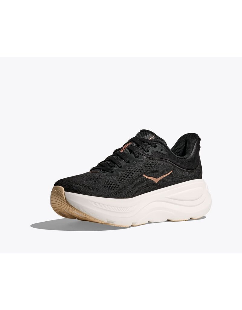 HOKA ONE ONE WOMEN'S BONDI 9-BLACK/ROSE GOLD