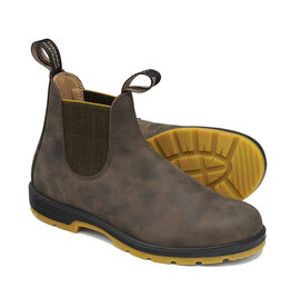 BLUNDSTONE CLASSIC CHELSEA BOOT #1944-RUSTIC BROWN/MUSTARD