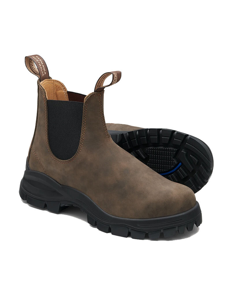 BLUNDSTONE LUG CHELSEA BOOT-RUSTIC BROWN