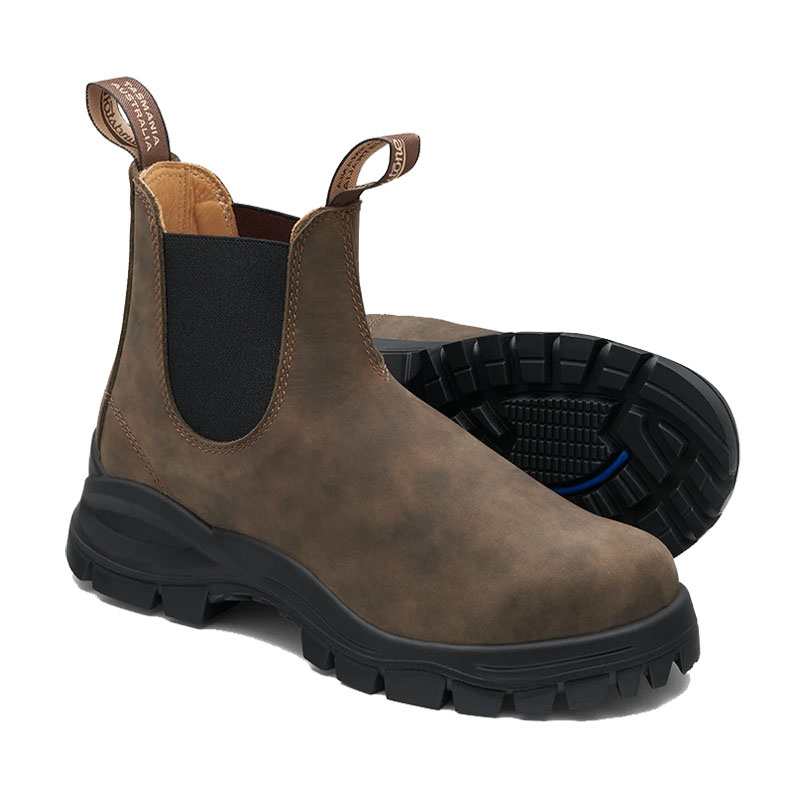 BLUNDSTONE LUG CHELSEA BOOT-RUSTIC BROWN
