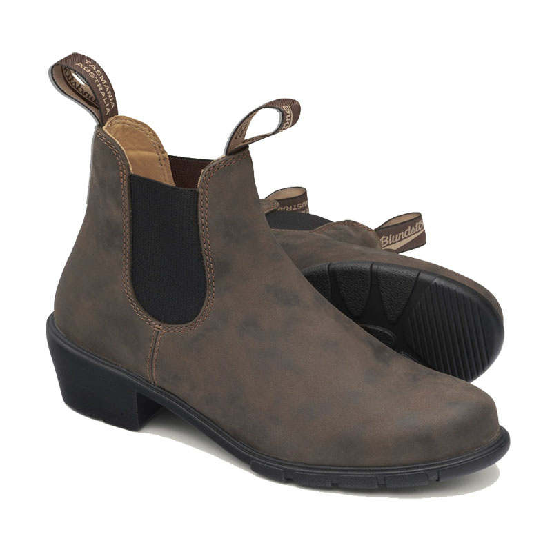 BLUNDSTONE WOMEN'S HEELED BOOT #1677-RUSTIC BROWN
