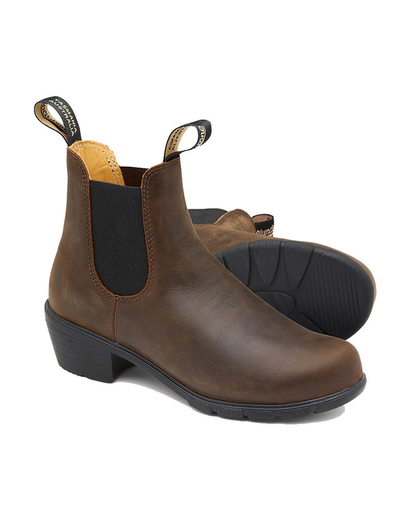 BLUNDSTONE WOMEN'S HEELED BOOT-ANTIQUE BROWN