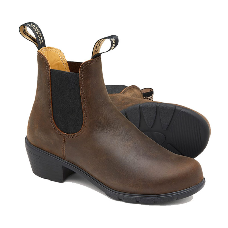 BLUNDSTONE WOMEN'S HEELED BOOT-ANTIQUE BROWN