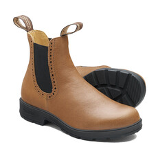 BLUNDSTONE WOMEN'S HIGH TOP BOOTS-CAMEL- BEND SHOE CO