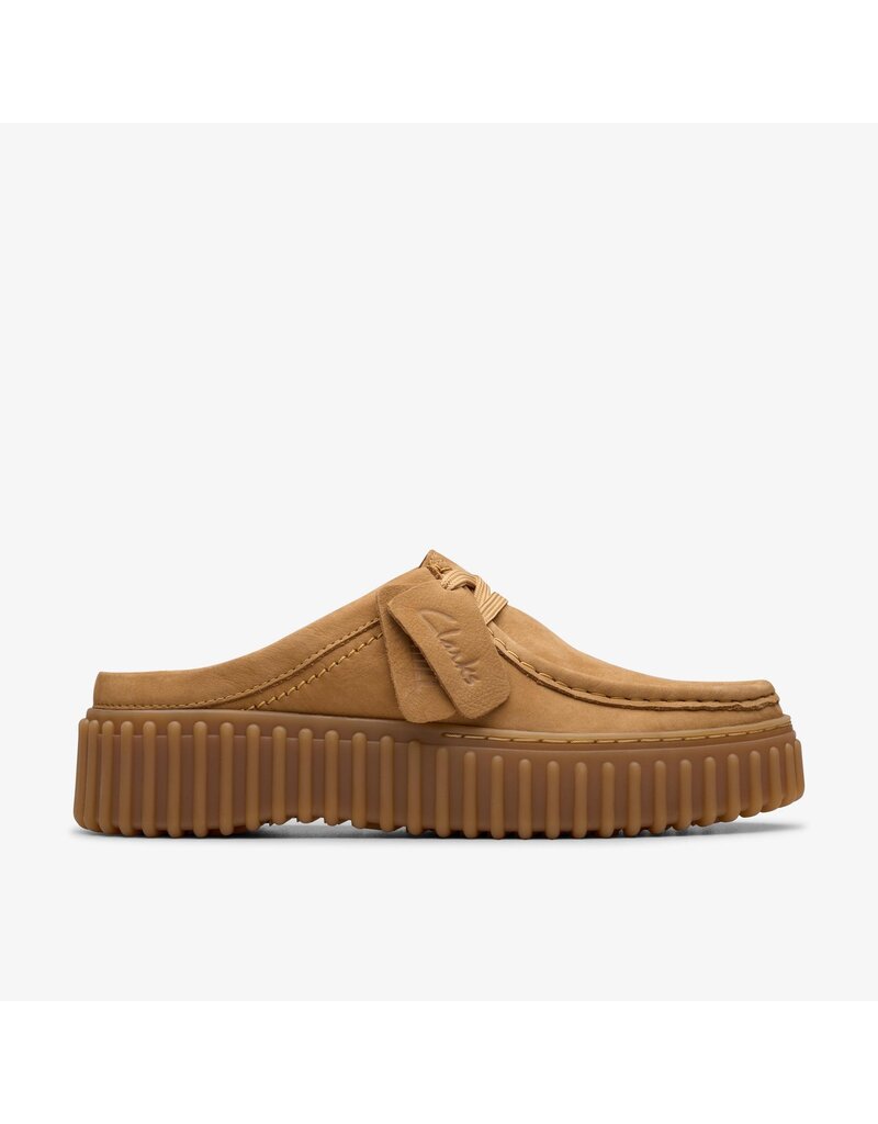CLARKS WOMEN'S TORHILL MULE NUBUCK-LIGHT TAN