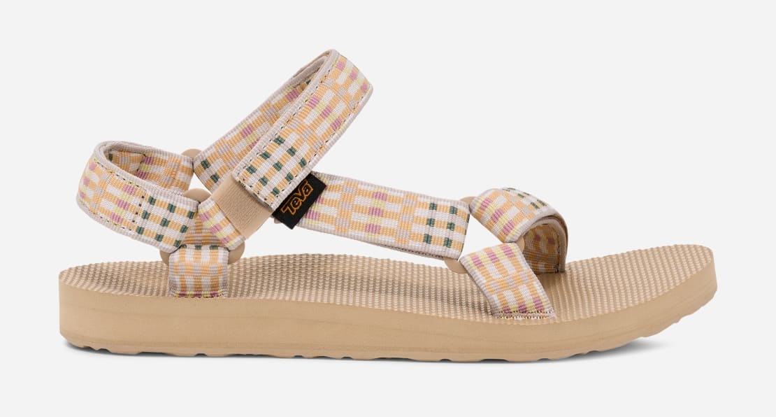TEVA WOMEN'S ORIGINAL UNIVERSAL-MODERN CHECK TAUPE
