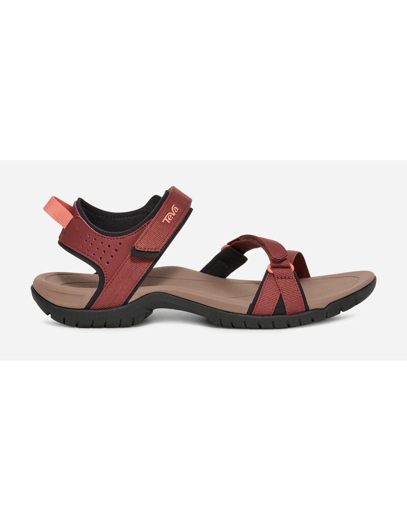 TEVA WOMEN'S VERRA-MAHOGANY/BLOOMING DAHLIA