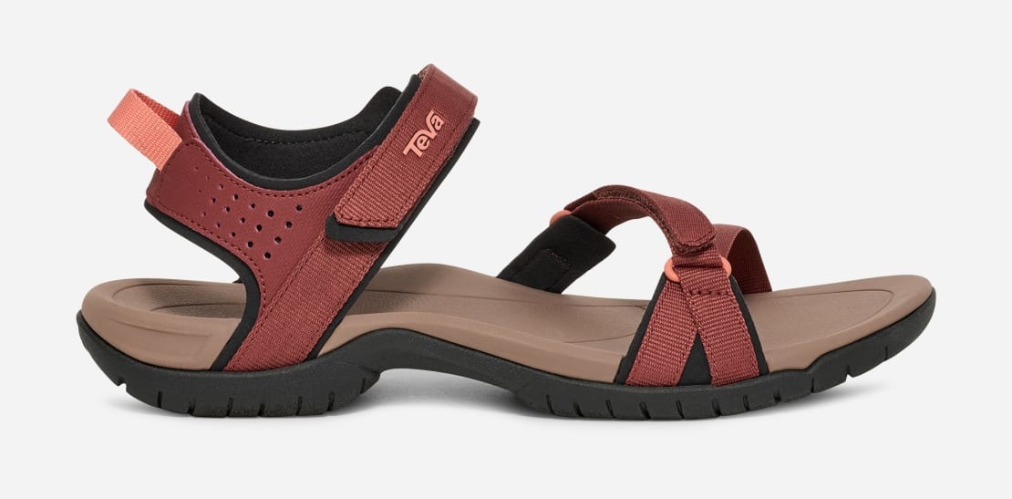 TEVA WOMEN'S VERRA-MAHOGANY/BLOOMING DAHLIA