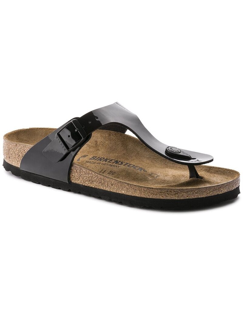 BIRKENSTOCK GIZEH PATENT BIRKO-FLOR-BLACK