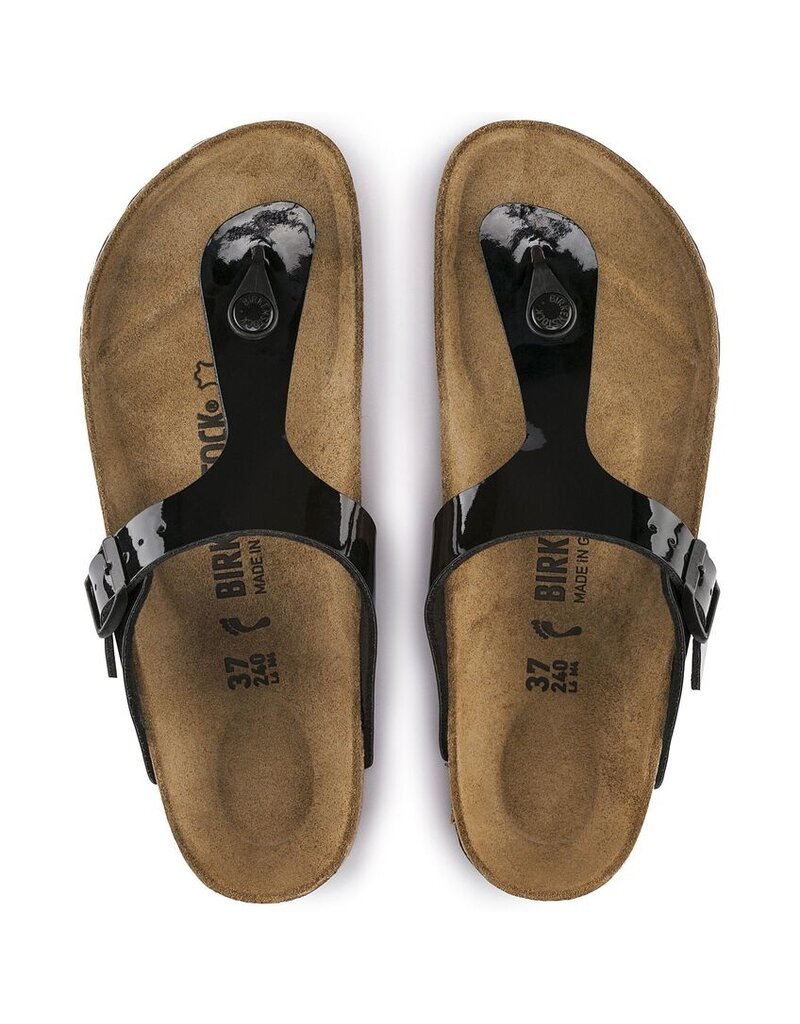 BIRKENSTOCK GIZEH PATENT BIRKO-FLOR-BLACK