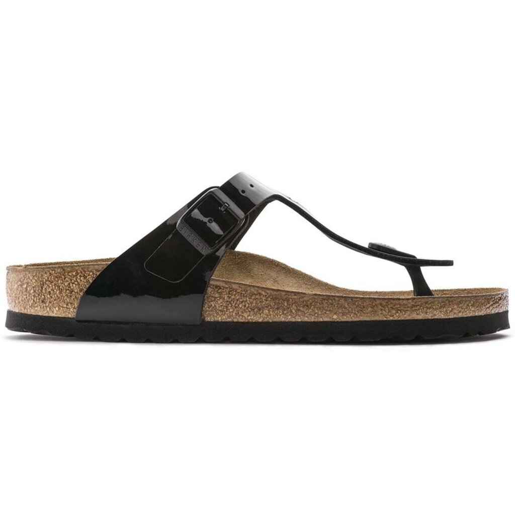 BIRKENSTOCK GIZEH PATENT BIRKO-FLOR-BLACK