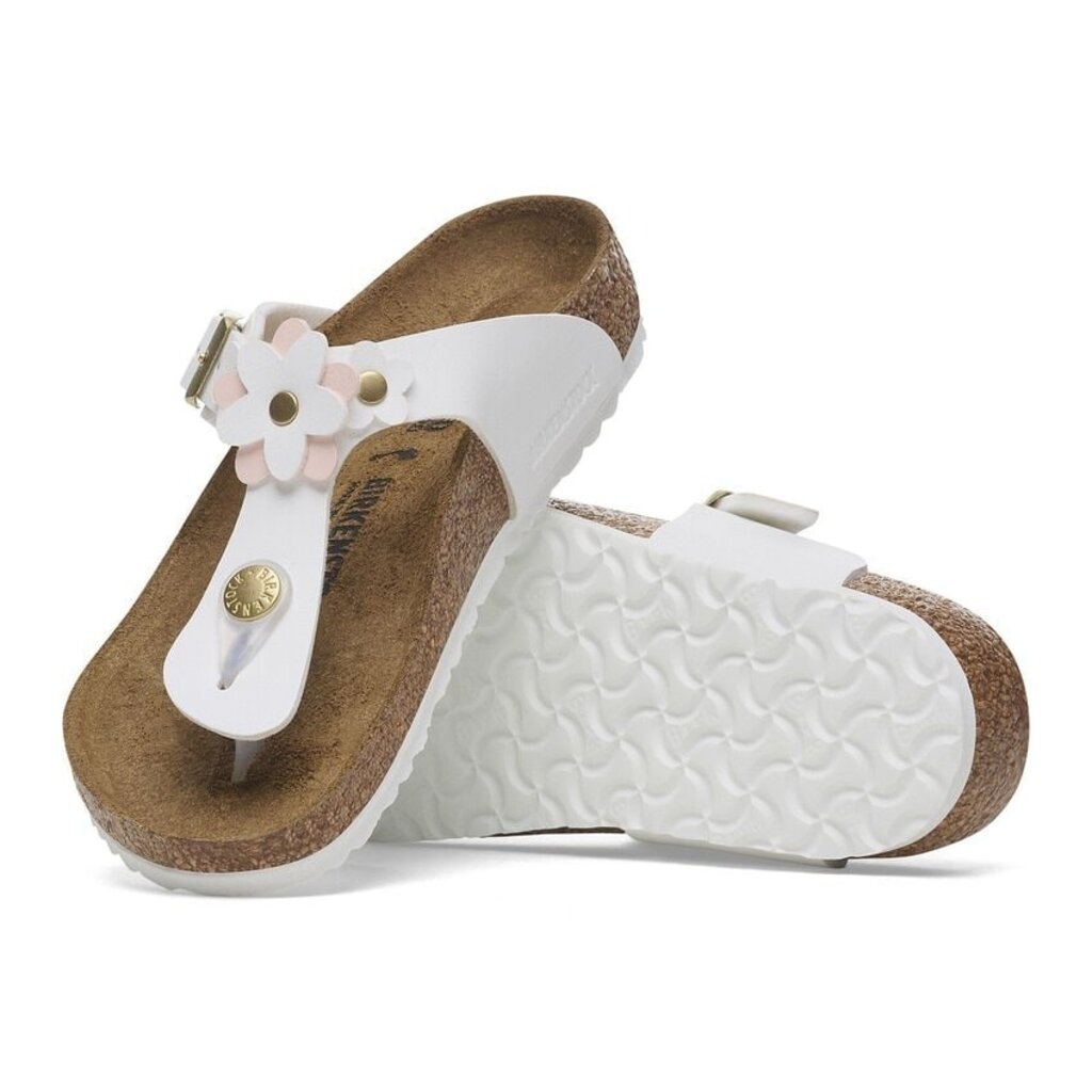 BIRKENSTOCK GIZEH KIDS FLOWERS BIRKO-FLOR-WHITE