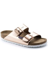 BIRKENSTOCK ARIZONA SOFT FOOTBED LEATHER-METALLIC COPPER