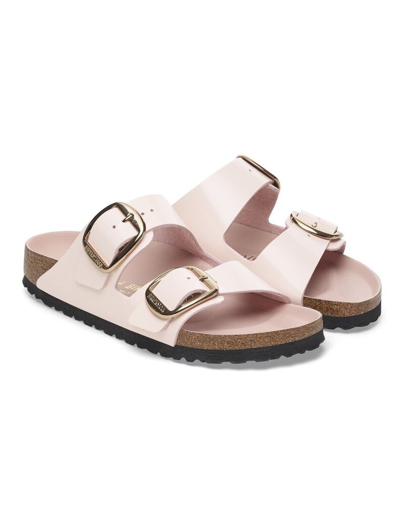 BIRKENSTOCK ARIZONA BIG BUCKLE HIGH SHINE LEATHER-LIGHT ROSE