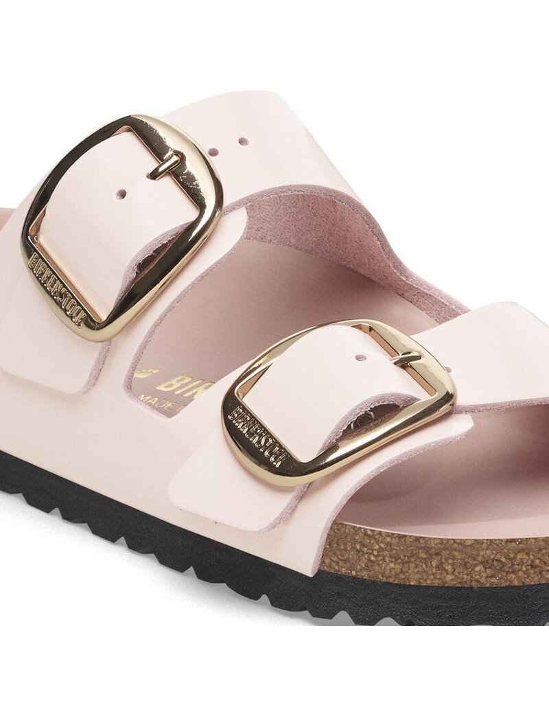 BIRKENSTOCK ARIZONA BIG BUCKLE HIGH SHINE LEATHER-LIGHT ROSE